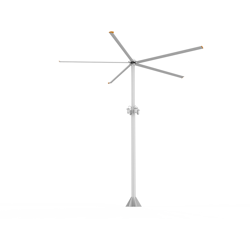 مروحة أرضية تجارية عمودية HVLS بطول 11 قدمًا مع ضوء