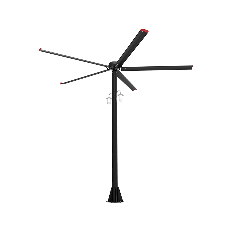 مروحة عمودية صناعية HVLS بشفرة من سبائك الألومنيوم مروحة عمودية صناعية HVLS بشفرة من سبائك الألومنيوم